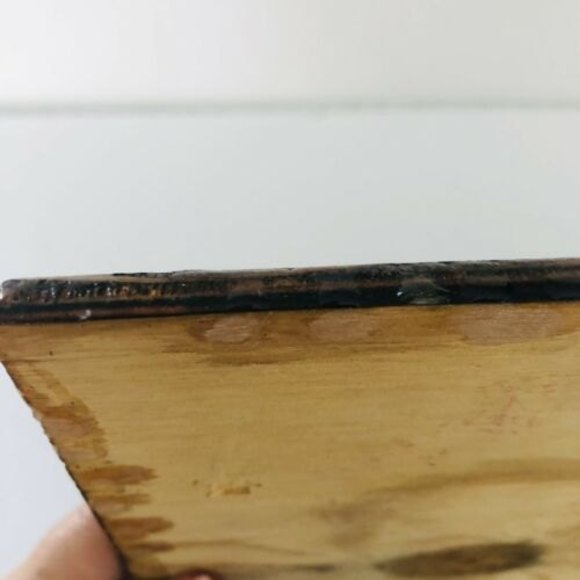 VTG Last Supper Da Vinci Decoupage Religious Wall Hanging Burnt Wood 11" x 9.5" - Picture 9 of 11